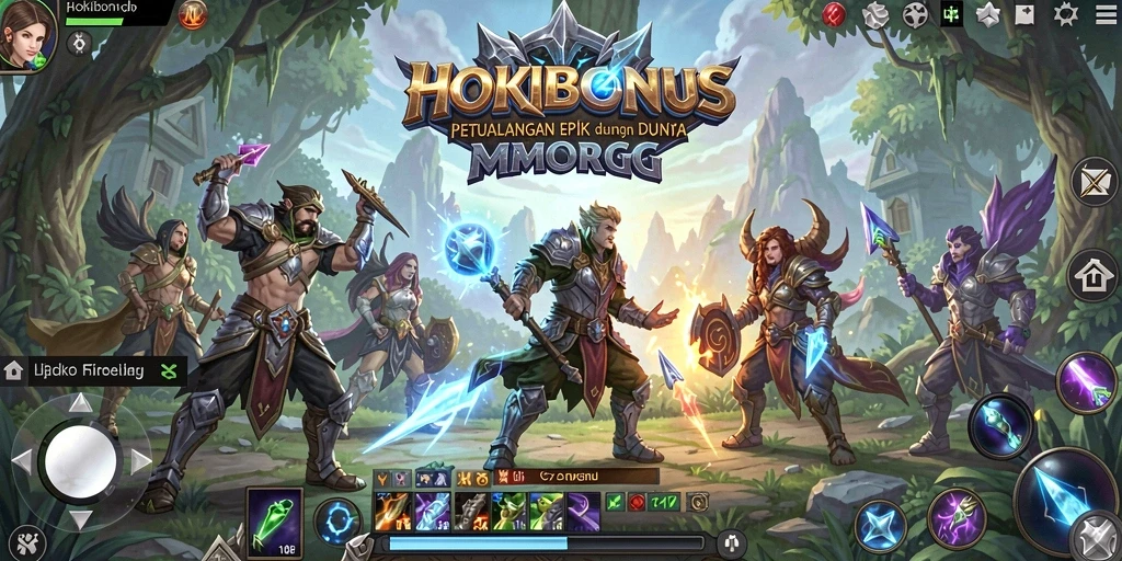Tampilan gameplay HOKIBONUS yang epik dan mendebarkan di dunia MMORPG.