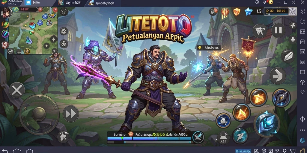 Tampilan gameplay menarik dari LITETOTO dengan aksi ARPG yang mendebarkan.